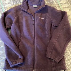 Columbia violet/purple fleece full zip jacket size large
